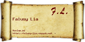 Falusy Lia névjegykártya